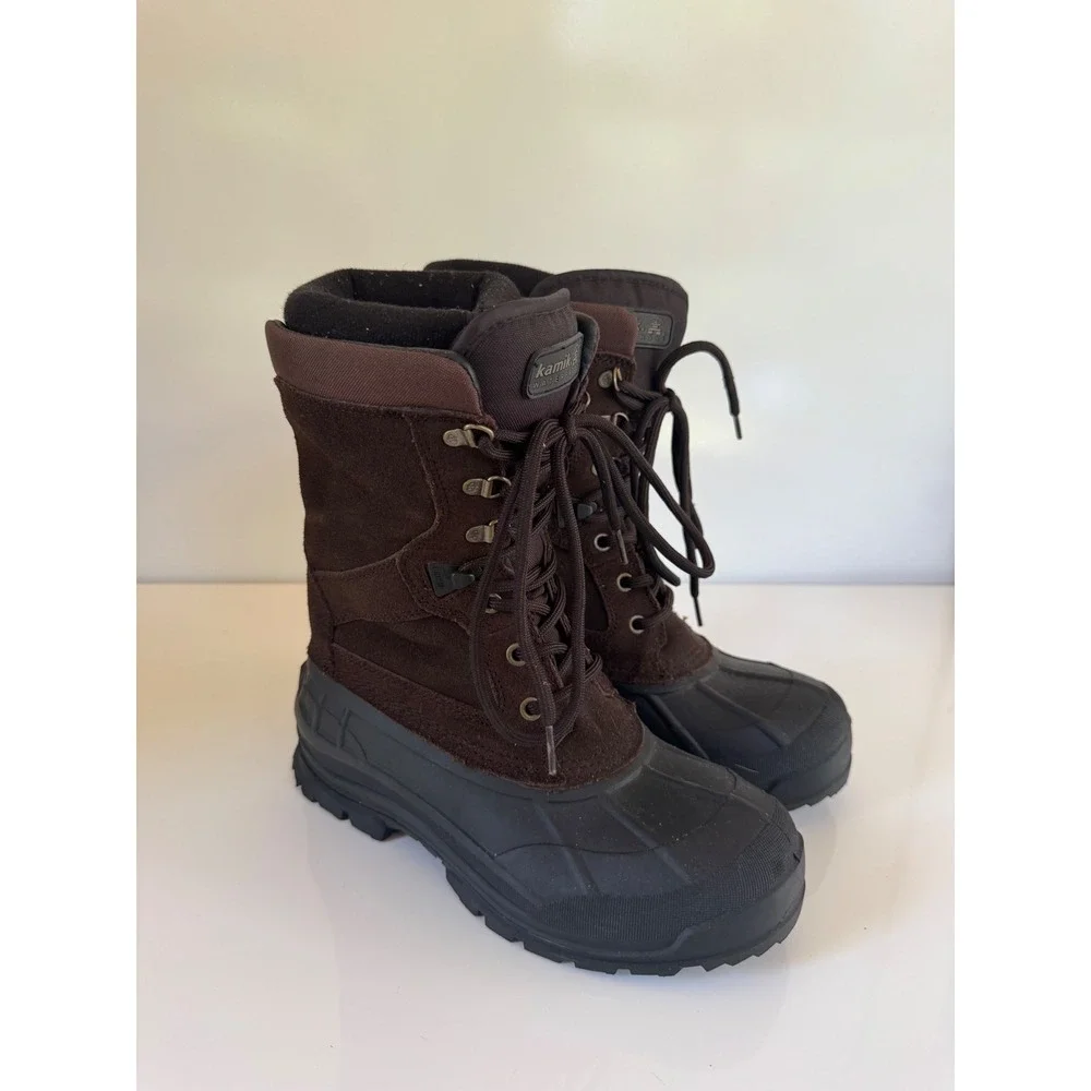 Kamik Montana 2 Waterproof Winter Boots Brown Suede Thinsulate Mens 8 EUR 41